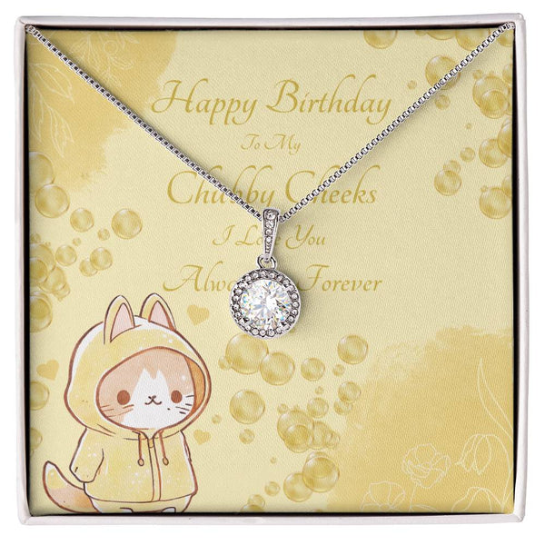To My Chubby Cheeks | For Wife | Cosmic Halo Necklace | Birthday Card
