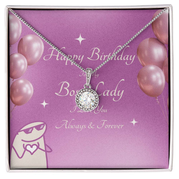 To My Boss Lady | For Wife | Cosmic Halo Necklace | Birthday Card