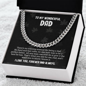 "Wonderful Dad, Always" – A Keepsake That Lasts a Lifetime