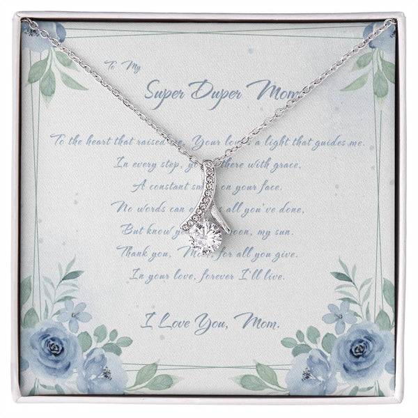 To My Super Duper Mom | For Mom | Celestial Grace Necklace | Message Card