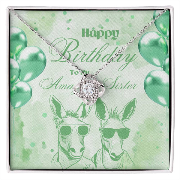 To My Amazing Sister | For Sister | Queen's Charm Necklace | Birthday Card