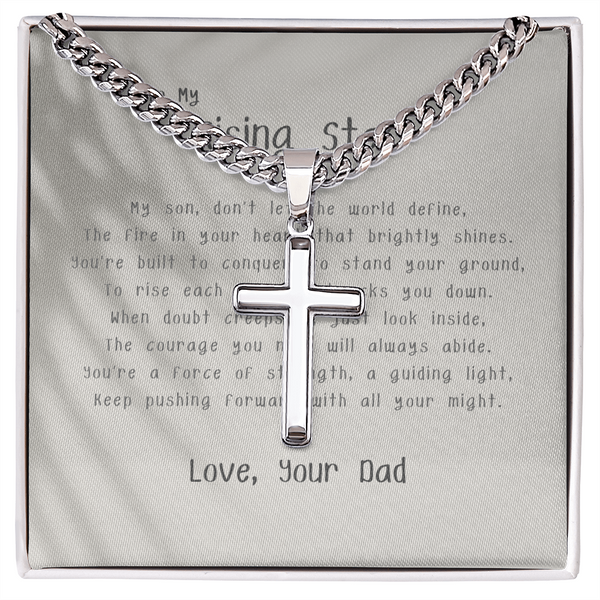 To My Rising Star - By Dad | For Son | Urban Saint Necklace | Message Card