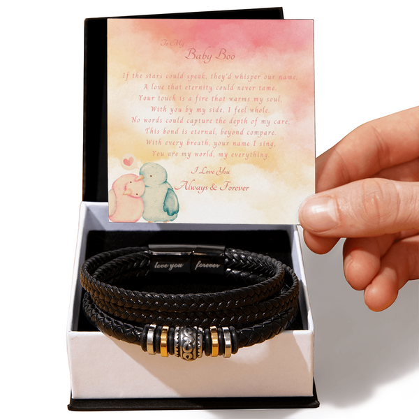 To My Baby Boo | For Boyfriend | Soul Connection Bracelet | Message Card