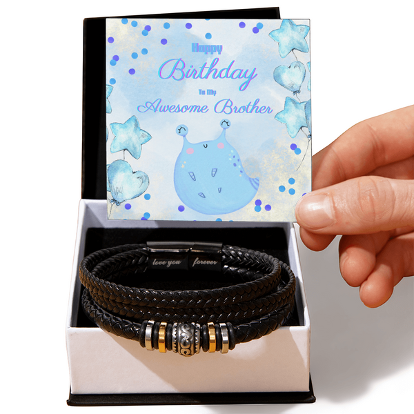 To My Awesome Brother | For Brother | Soul Connection Bracelet | Birthday Card