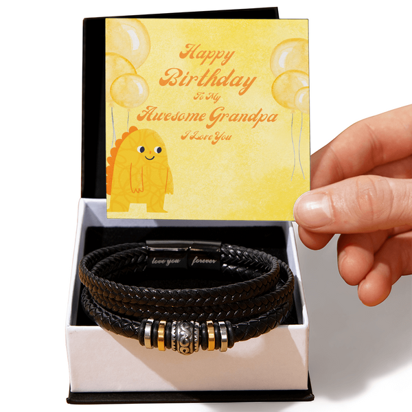 To My Awesome Grandpa | For Grandpa | Soul Connection Bracelet | Birthday Card