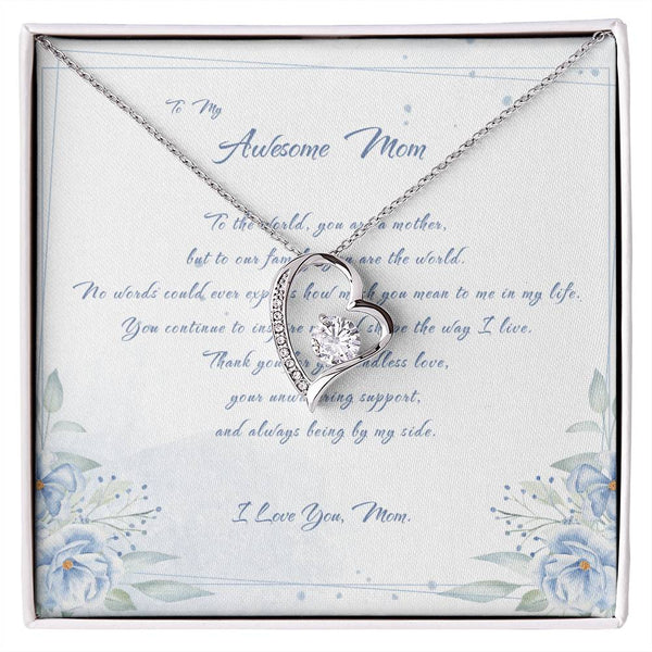 To My Awesome Mom | For Mom | Blush Bloom Necklace | Message Card