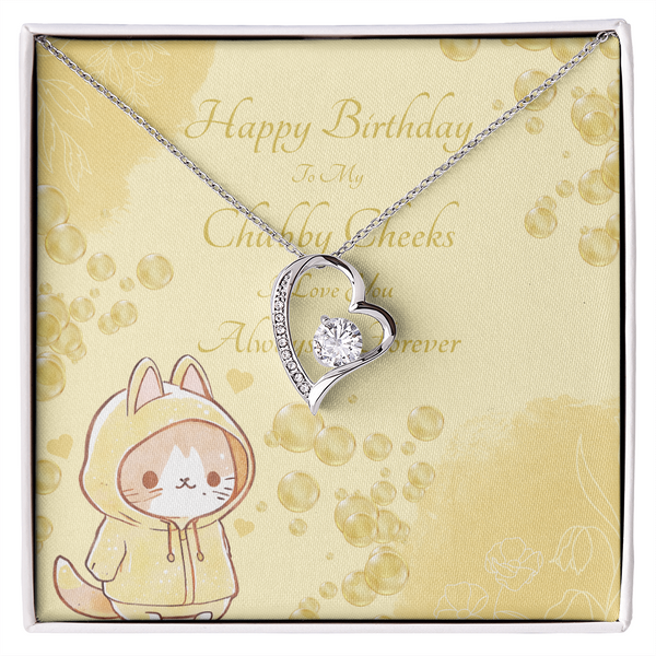 To My Chubby Cheeks | For Wife | Blush Bloom Necklace | Birthday Card