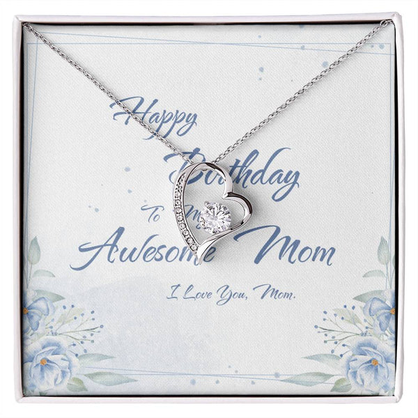 To My Awesome Mom | For Mom | Blush Bloom Necklace | Birthday Card