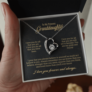 To My Princess Granddaughter - A Necklace She'll Hold Close Forever