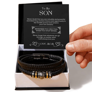 "Never Stop Trying" – A Bracelet That Fuels His Spirit | From Mom