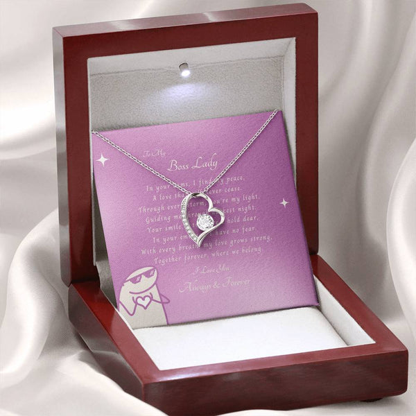 To My Boss Lady | For Wife | Blush Bloom Necklace | Message Card