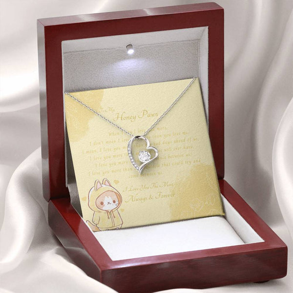 To My Honey Paws | For Girlfriend | Blush Bloom Necklace | Message Card