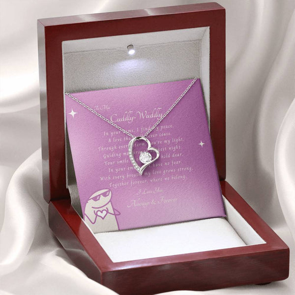 To My Cuddly Wuddly | For Girlfriend | Blush Bloom Necklace | Message Card