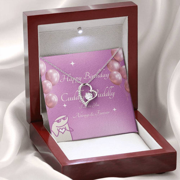 To My Cuddly Wuddly | For Girlfriend | Blush Bloom Necklace | Birthday Card