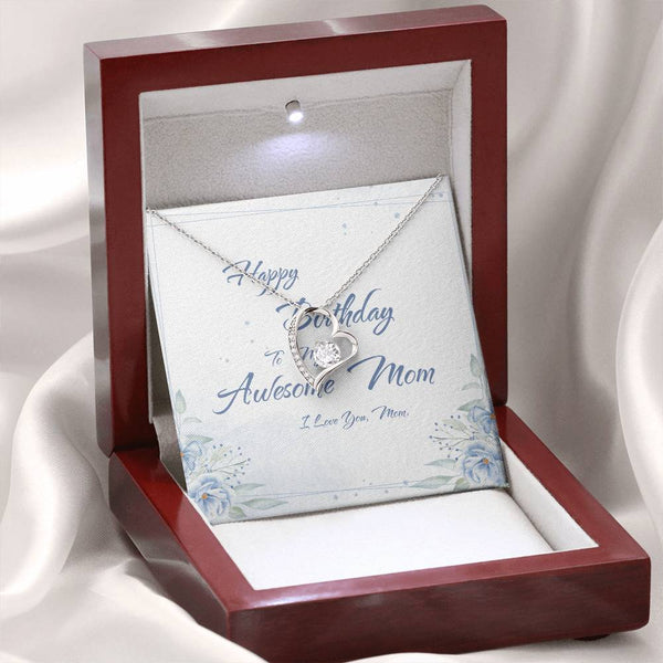 To My Awesome Mom | For Mom | Blush Bloom Necklace | Birthday Card
