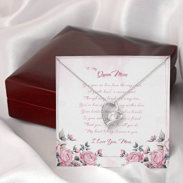 To My Queen Mom | For Mom | Blush Bloom Necklace | Message Card