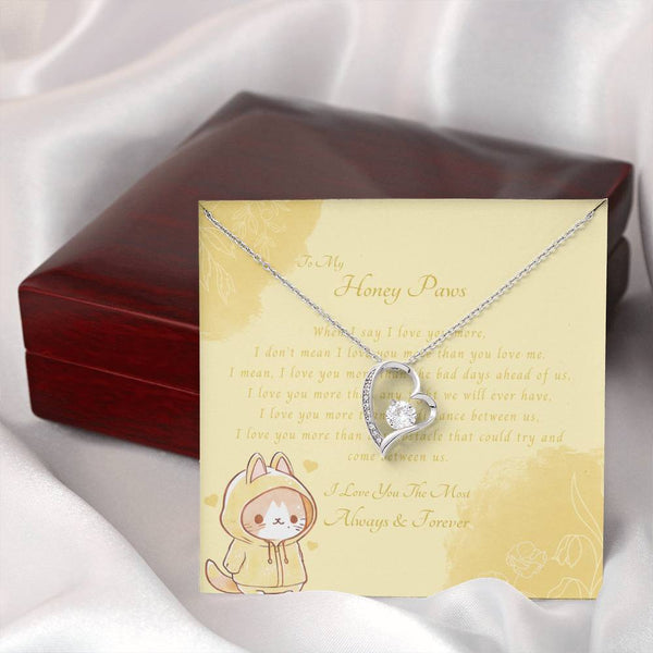 To My Honey Paws | For Girlfriend | Blush Bloom Necklace | Message Card