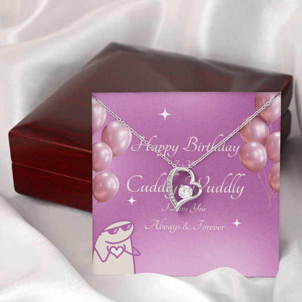 To My Cuddly Wuddly | For Girlfriend | Blush Bloom Necklace | Birthday Card