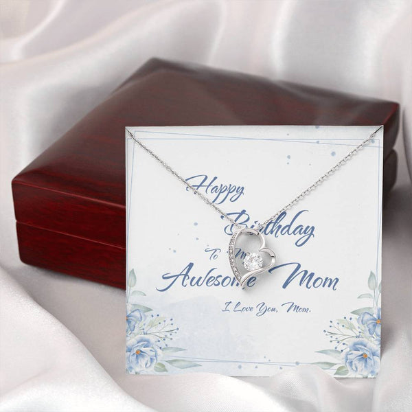 To My Awesome Mom | For Mom | Blush Bloom Necklace | Birthday Card