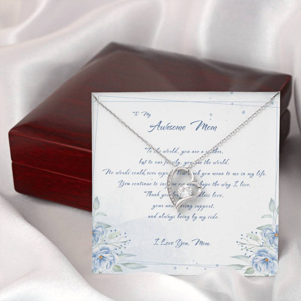 To My Awesome Mom | For Mom | Blush Bloom Necklace | Message Card