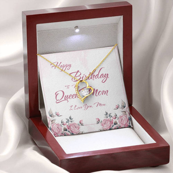 To My Queen Mom | For Mom | Blush Bloom Necklace | Birthday Card