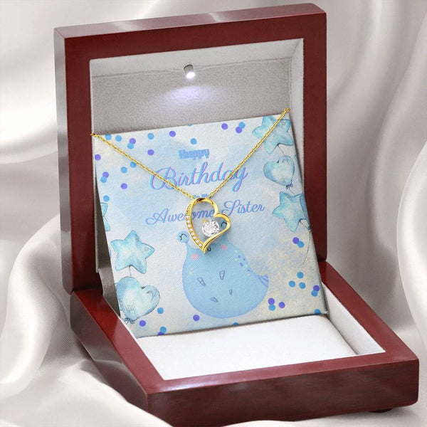To My Awesome Sister | For Sister | Blush Bloom Necklace | Birthday Card