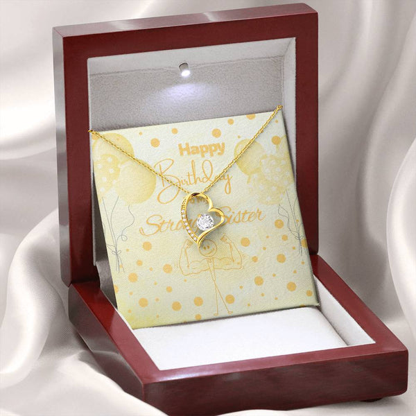 To My Strong Sister | For Sister | Blush Bloom Necklace | Birthday Card
