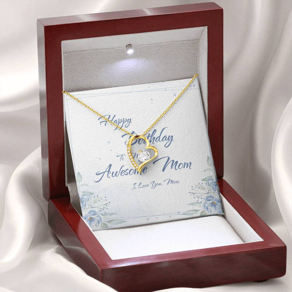 To My Awesome Mom | For Mom | Blush Bloom Necklace | Birthday Card