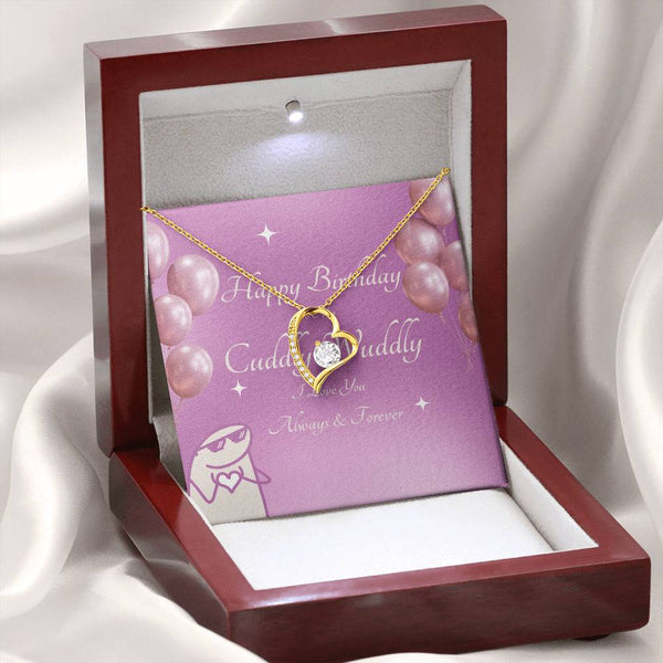 To My Cuddly Wuddly | For Girlfriend | Blush Bloom Necklace | Birthday Card