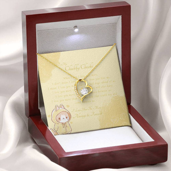 To My Chubby Cheeks | For Wife | Blush Bloom Necklace | Message Card