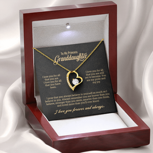 To My Princess Granddaughter - A Necklace She'll Hold Close Forever