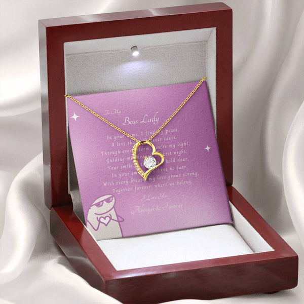 To My Boss Lady | For Wife | Blush Bloom Necklace | Message Card