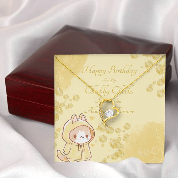 To My Chubby Cheeks | For Wife | Blush Bloom Necklace | Birthday Card