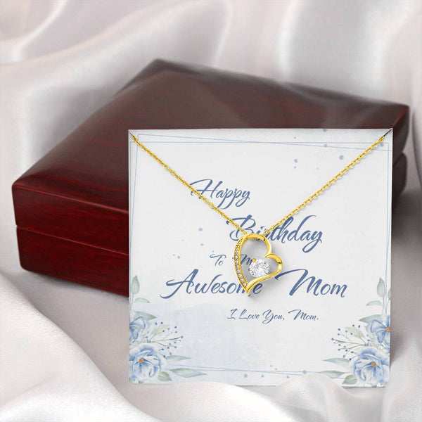 To My Awesome Mom | For Mom | Blush Bloom Necklace | Birthday Card