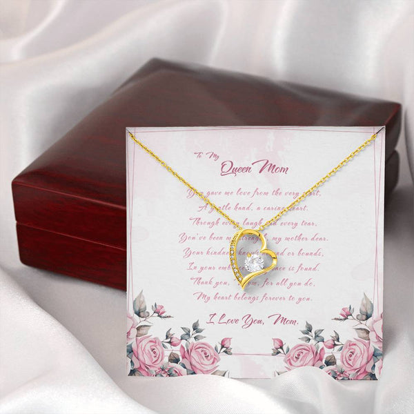 To My Queen Mom | For Mom | Blush Bloom Necklace | Message Card