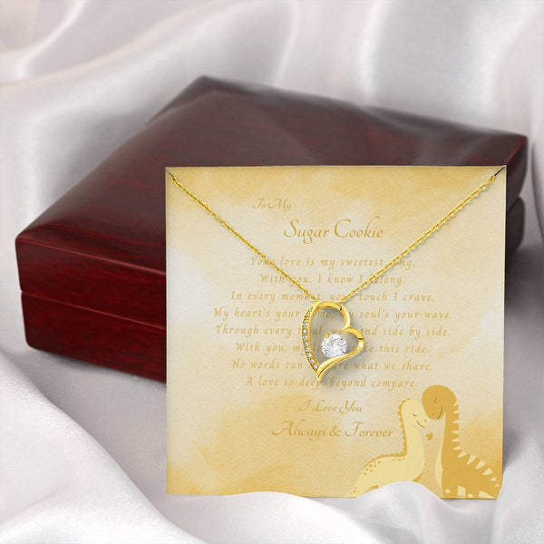 To My Sugar Cookie | For Wife | Blush Bloom Necklace | Message Card