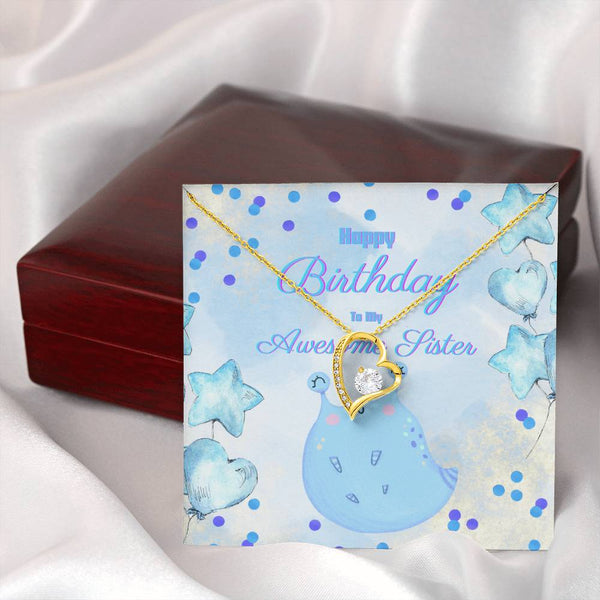 To My Awesome Sister | For Sister | Blush Bloom Necklace | Birthday Card