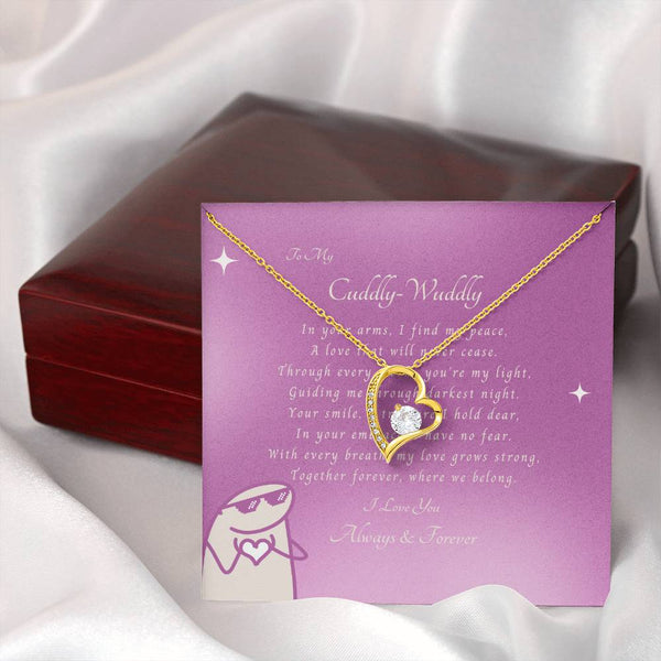 To My Cuddly Wuddly | For Girlfriend | Blush Bloom Necklace | Message Card