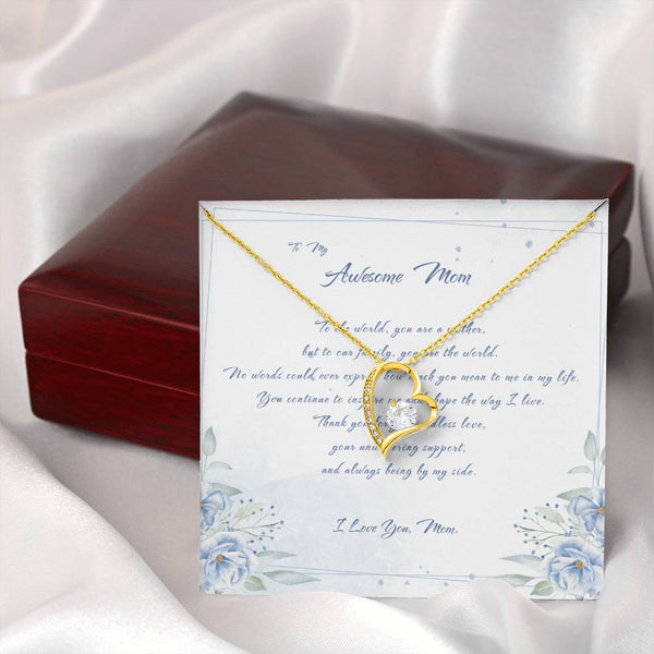 To My Awesome Mom | For Mom | Blush Bloom Necklace | Message Card