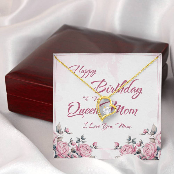 To My Queen Mom | For Mom | Blush Bloom Necklace | Birthday Card