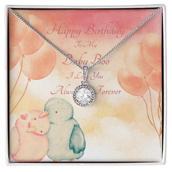 To My Baby Boo | For Girlfriend | Cosmic Halo Necklace | Birthday Card