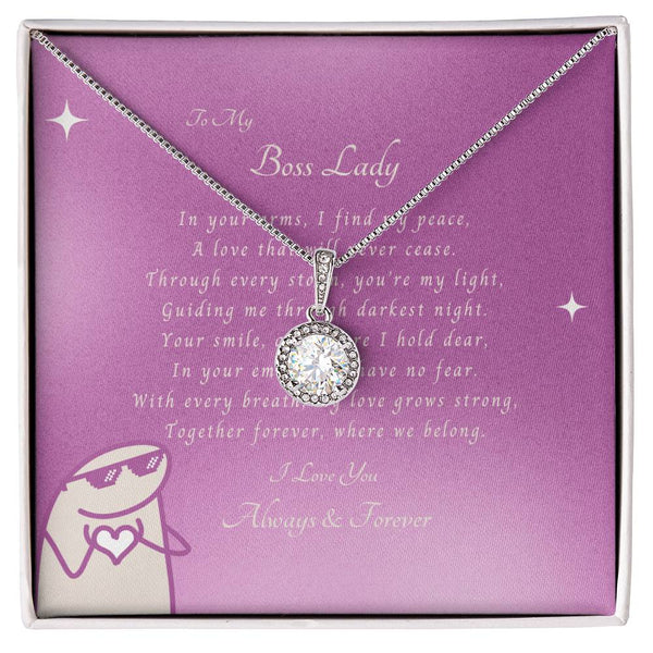 To My Boss Lady | For Wife | Cosmic Halo Necklace | Message Card