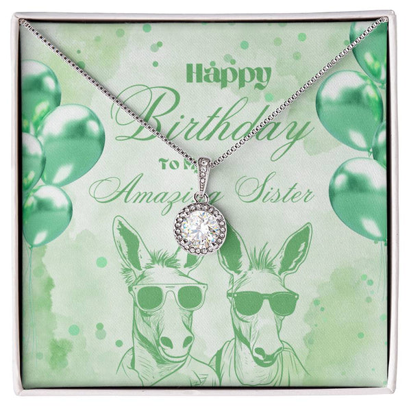 To My Amazing Sister | For Sister | Cosmic Halo Necklace | Birthday Card