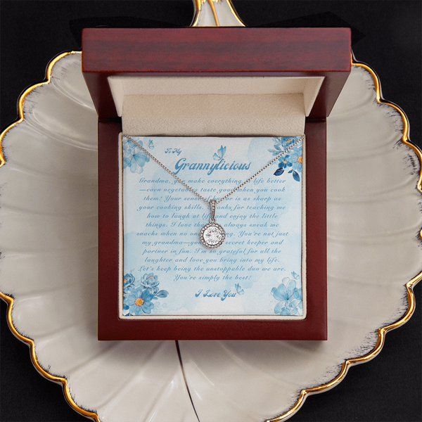 To My Grannylicious | For Grandma | Cosmic Halo Necklace | Message Card