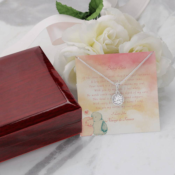 To My Baby Boo | For Girlfriend | Cosmic Halo Necklace | Message Card