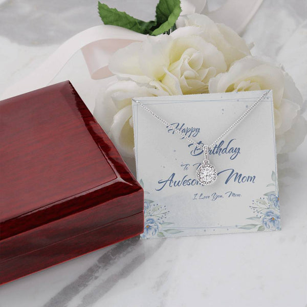 To My Awesome Mom | For Mom | Cosmic Halo Necklace | Birthday Card