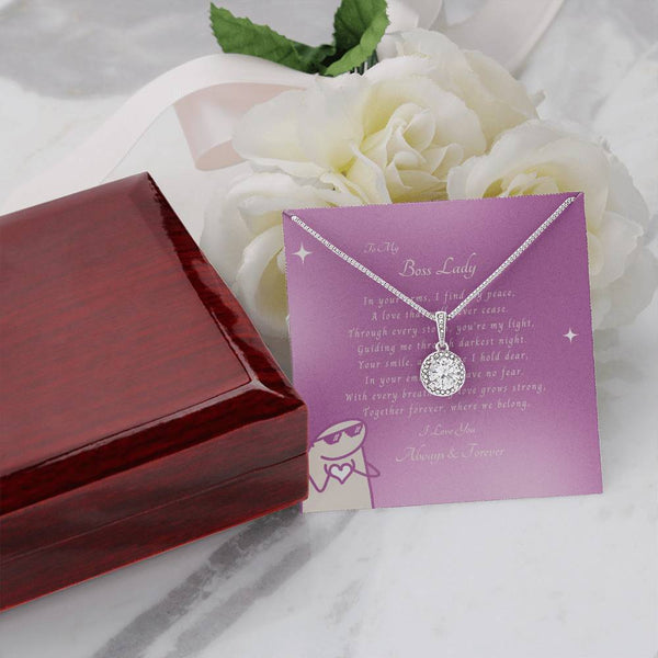 To My Boss Lady | For Wife | Cosmic Halo Necklace | Message Card