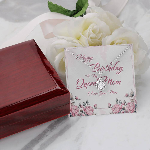 To My Queen Mom | For Mom | Cosmic Halo Necklace | Birthday Card
