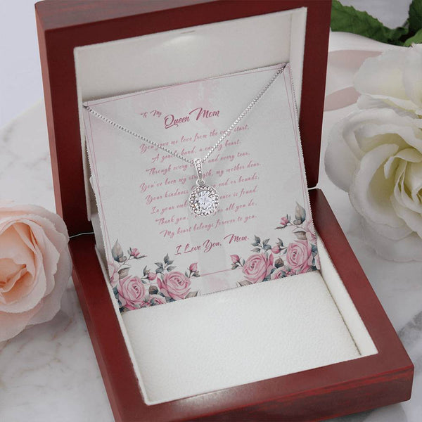To My Queen Mom | For Mom | Cosmic Halo Necklace | Message Card