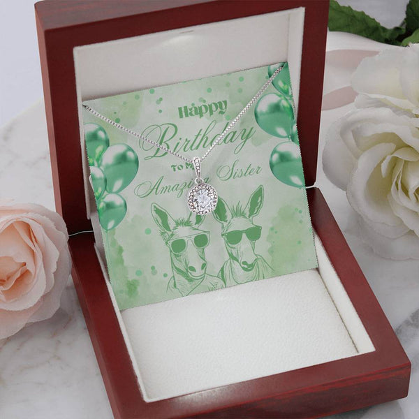 To My Amazing Sister | For Sister | Cosmic Halo Necklace | Birthday Card